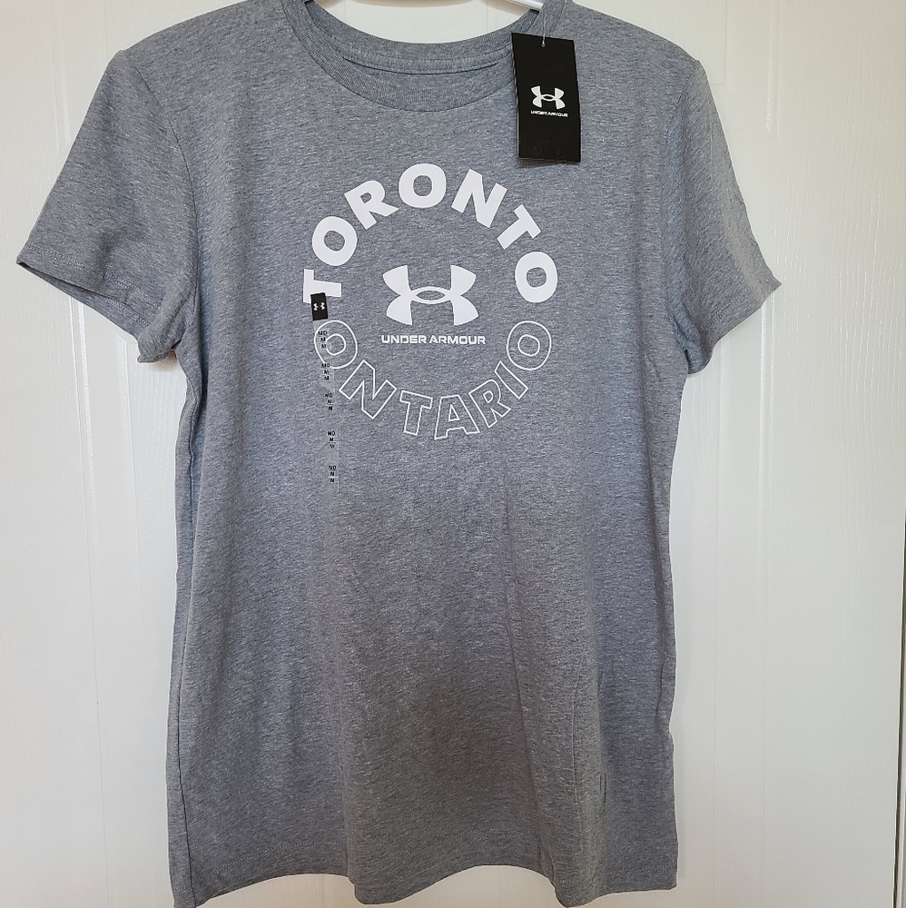 Under Armour Short Sleeve T-shirt, Gray, Medium